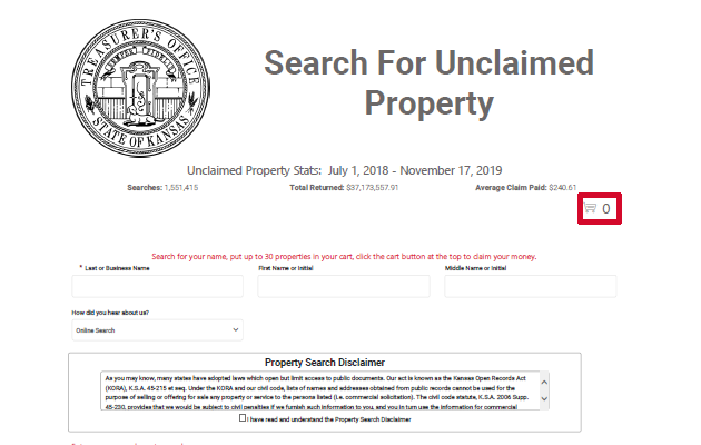 Kansas State Treasurer: Unclaimed Property